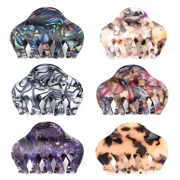 Tortoise Shell Hair Claw Clips, 2.4 Inch Medium Size Acrylic Hair Banana Barrett - Picture 1 of 6